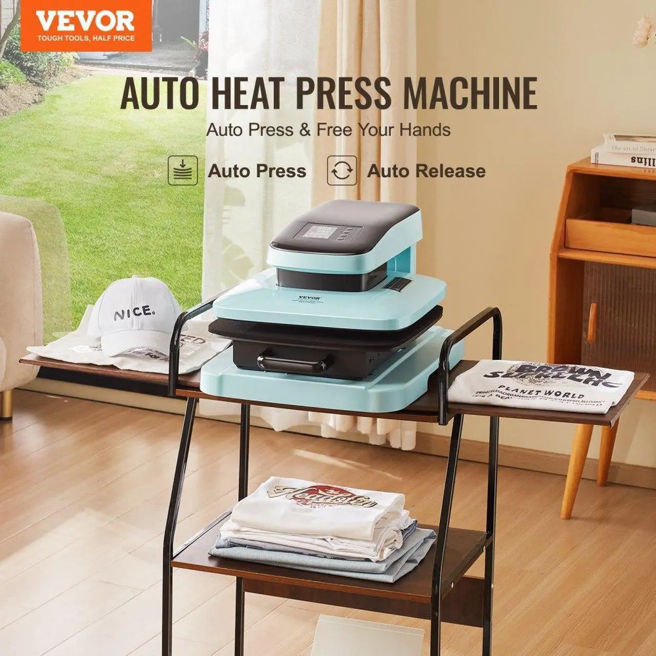Alt view image 2 of 7 - VEVOR  Auto Heat Press Machine Kit Tumbler Press 2-in-1, 15 x 15 in Smart T Shirt Press Machine with Auto Release, Tumbler Press Machine for 11-30 oz Tumblers, for Sublimation Heat Transfers Projects