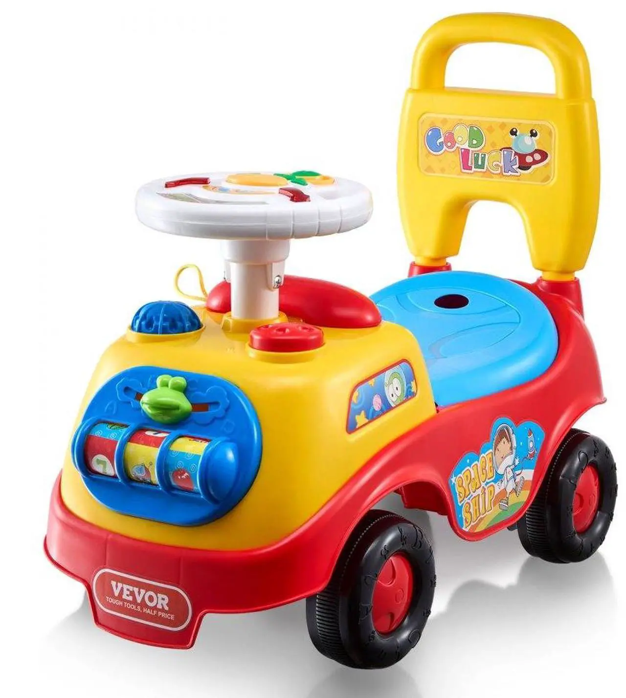 Main image of VEVOR Ride On Push Car for Toddlers, Ages 1-3, Ride Racer, Sit to Stand Toddler Ride On Toy, Classic Kids Ride On Car with Music Steering Wheel, Horn & Under Seat Storage, Ride On Toy for Boys Girls
