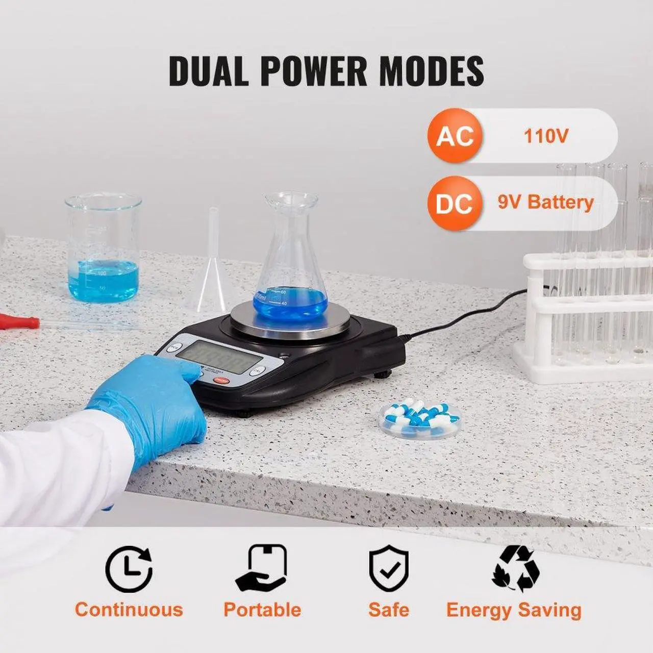 Alt view image 5 of 7 - VEVOR Analytical Balance Lab Scale 600g x 0.01g 6 Units Conversion Electronic