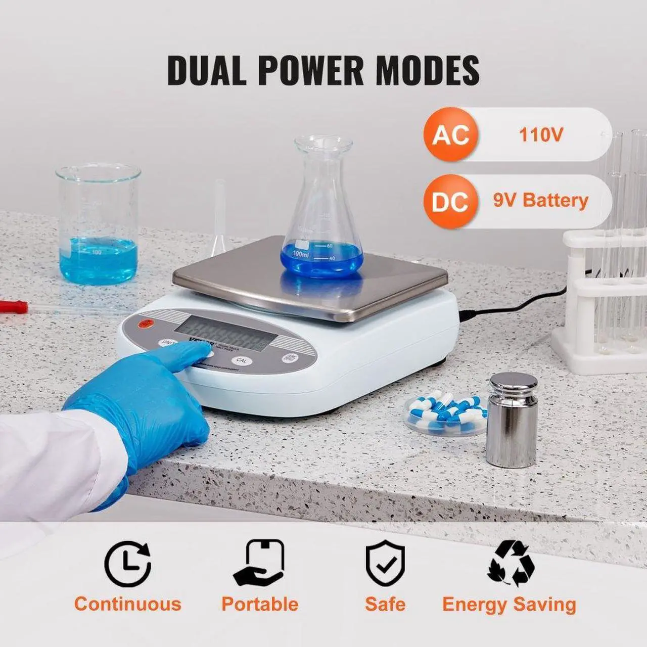 Alt view image 5 of 7 - VEVOR Analytical Balance Lab Scale 3000g x 0.01g 13 Units Conversion Electronic