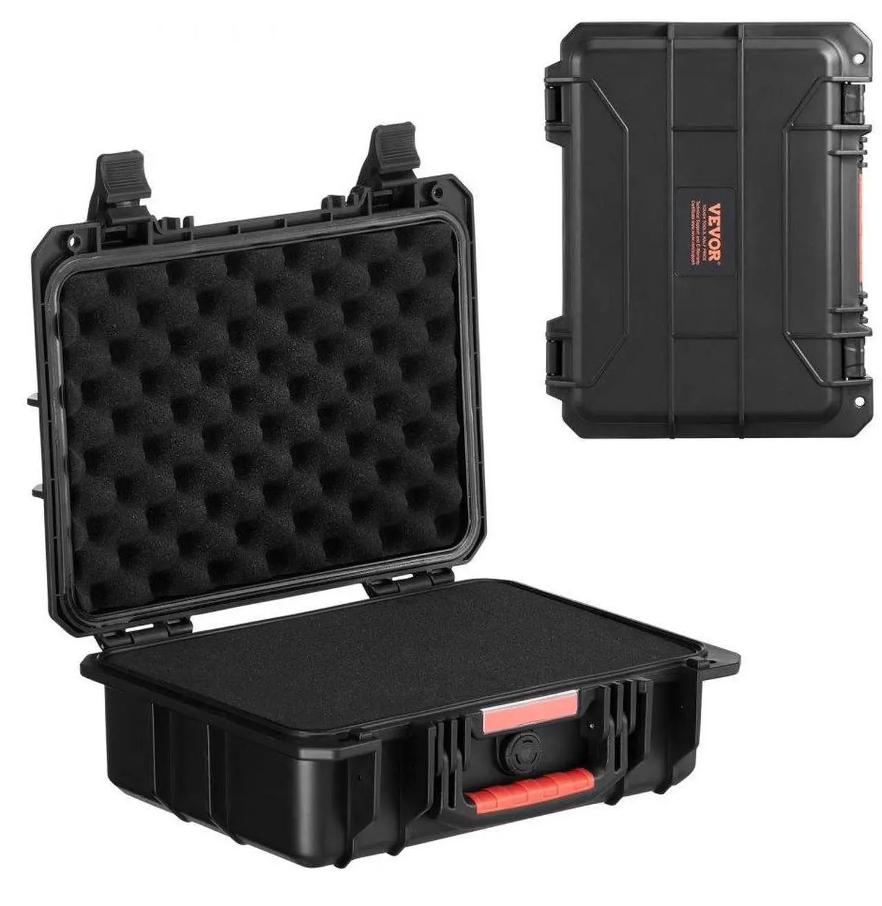 Main image of VEVOR  0.56 Cu.ft Weatherproof Hard Case with Handle Clips Padlock Holes PU Foam Protect Pistol, Microphone, and Camera Equipment