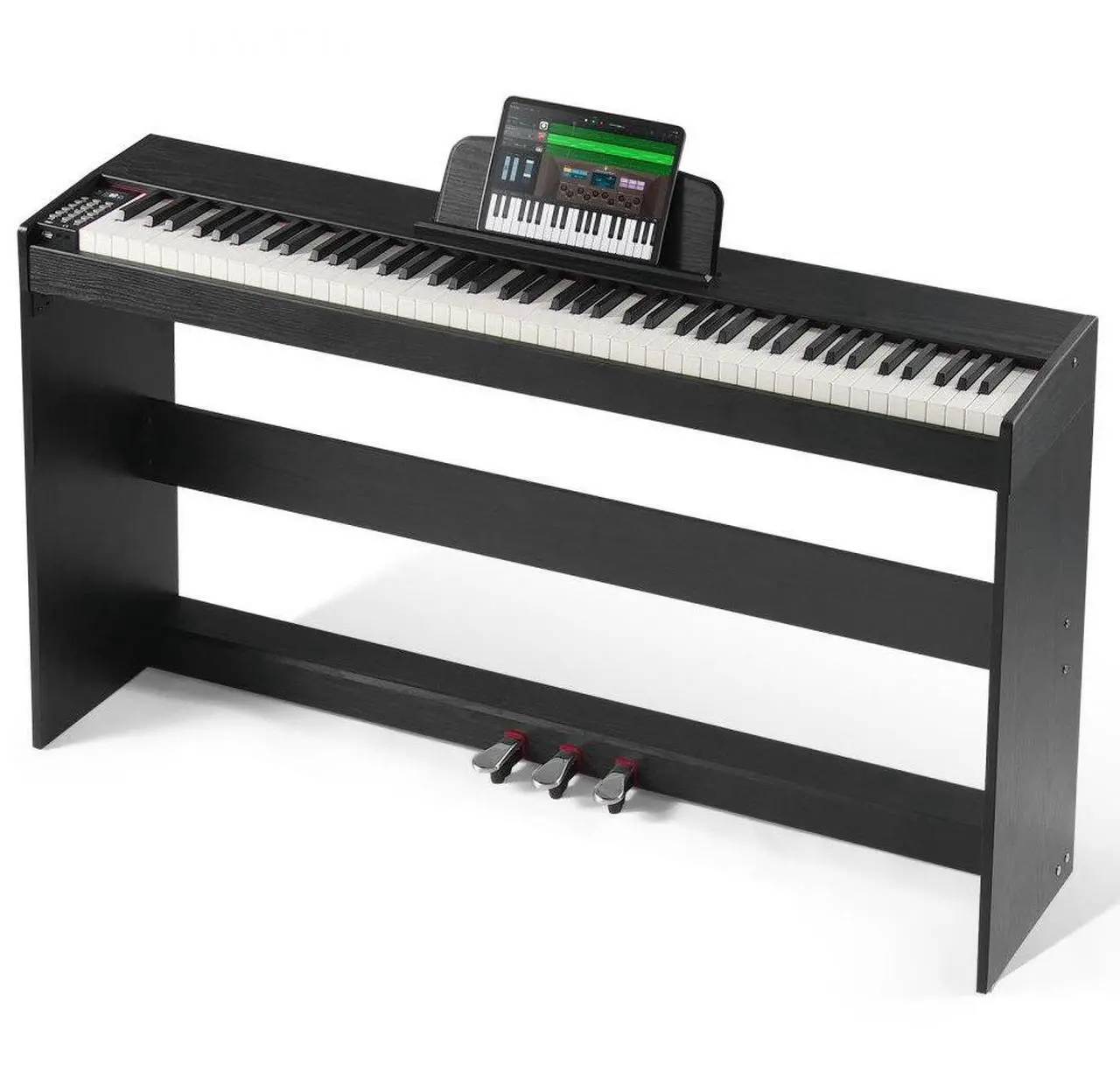 Main image of VEVOR  88 Key Fully Weighted Digital Piano Dual Keyboard Simple Cabinet Bracket