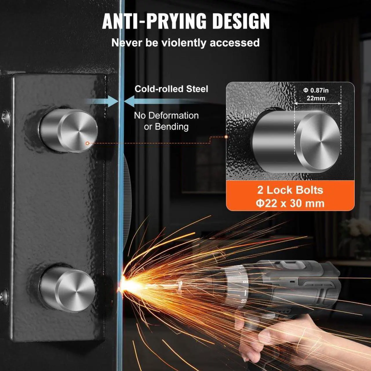 Alt view image 4 of 7 - VEVOR 42.91" Tall Wall Gun Safe, 4-Tier Hidden Gun Safe with Keypad & Fingerprint, 3 Removable Shelves & 6 Key Holders, Q235 Cold-Rolled Steel Gun Safe with LED Light, Vibration Alarm, Holster & Stock