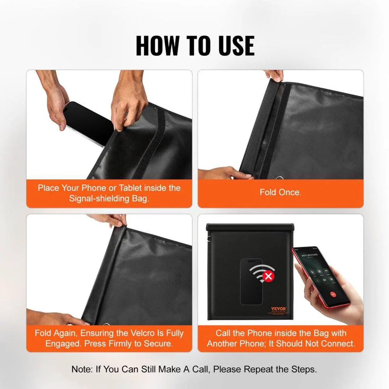 Alt view image 6 of 7 - VEVOR Faraday Bag, Faraday Pouch Set for Laptop (16.9 x 15), Fireproof & Waterproof Faraday Signal Blocking Holder for Car Keys, Phones & Tablets, Anti-Theft Pouch & Anti-Hacking Case Blocker, Black