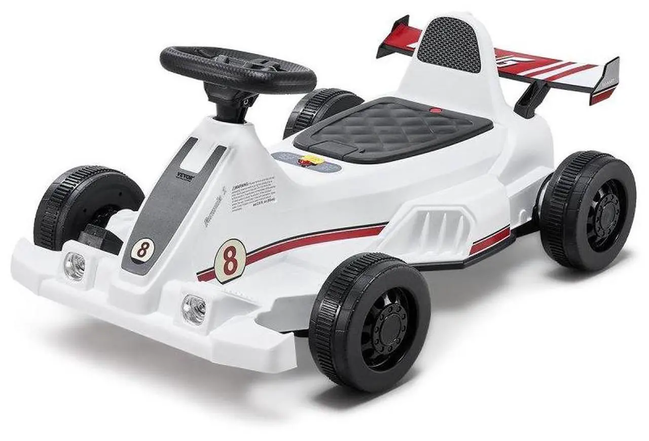 Main image of VEVOR Electric Go Kart 6V Drift Go Cart for Kids Ages 2+ Strong Motor White