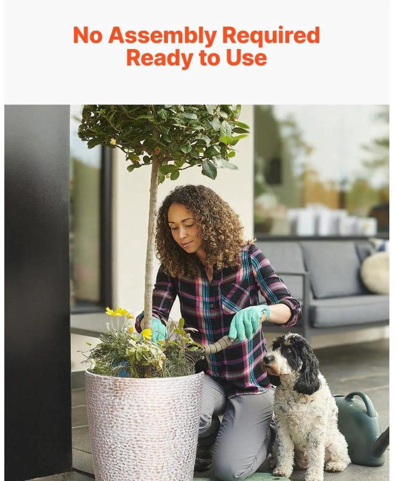 Alt view image 6 of 7 - VEVOR Tall Planter Set of 2 Round Tapered Plant Pots 21 in for Outdoor Indoor
