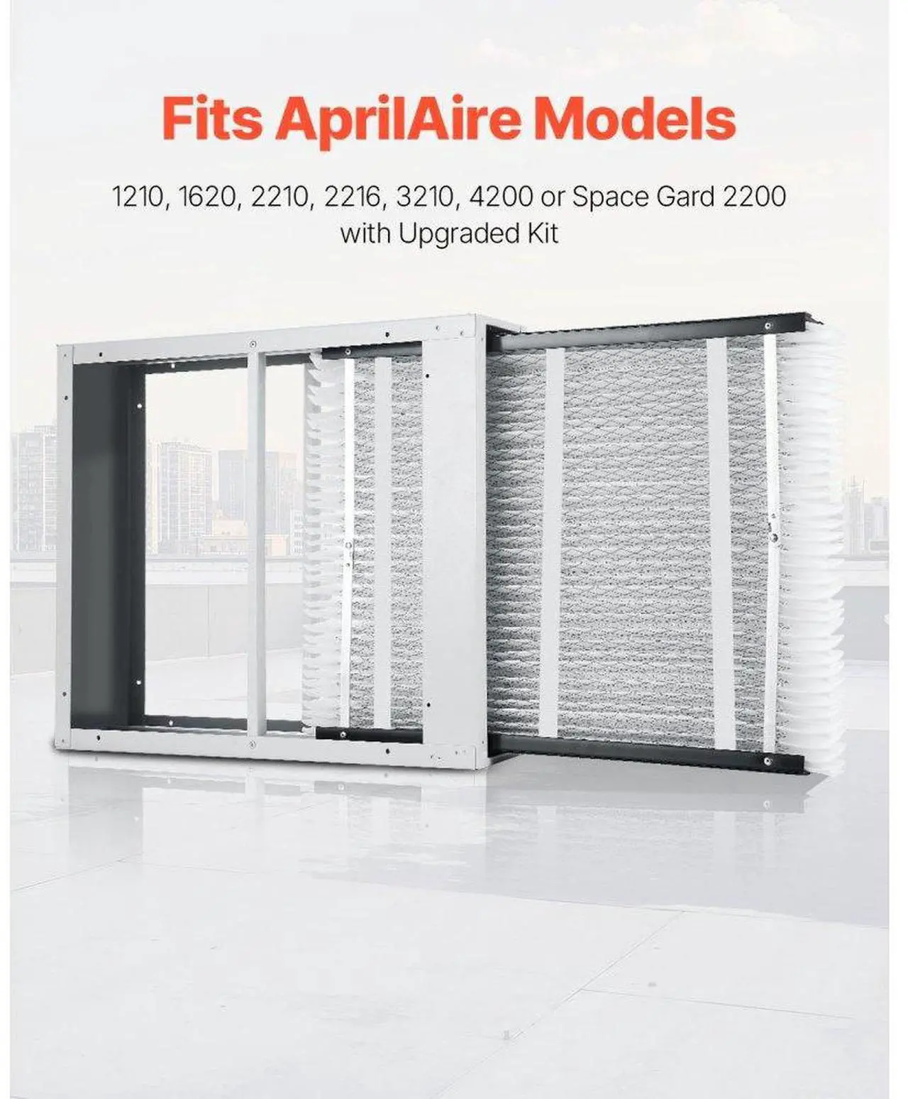 Alt view image 2 of 7 - VEVOR Air Filters MERV 16 Electrostatic Pleated HVAC Furnace Filter 2-Pack 20 x 25 x 4