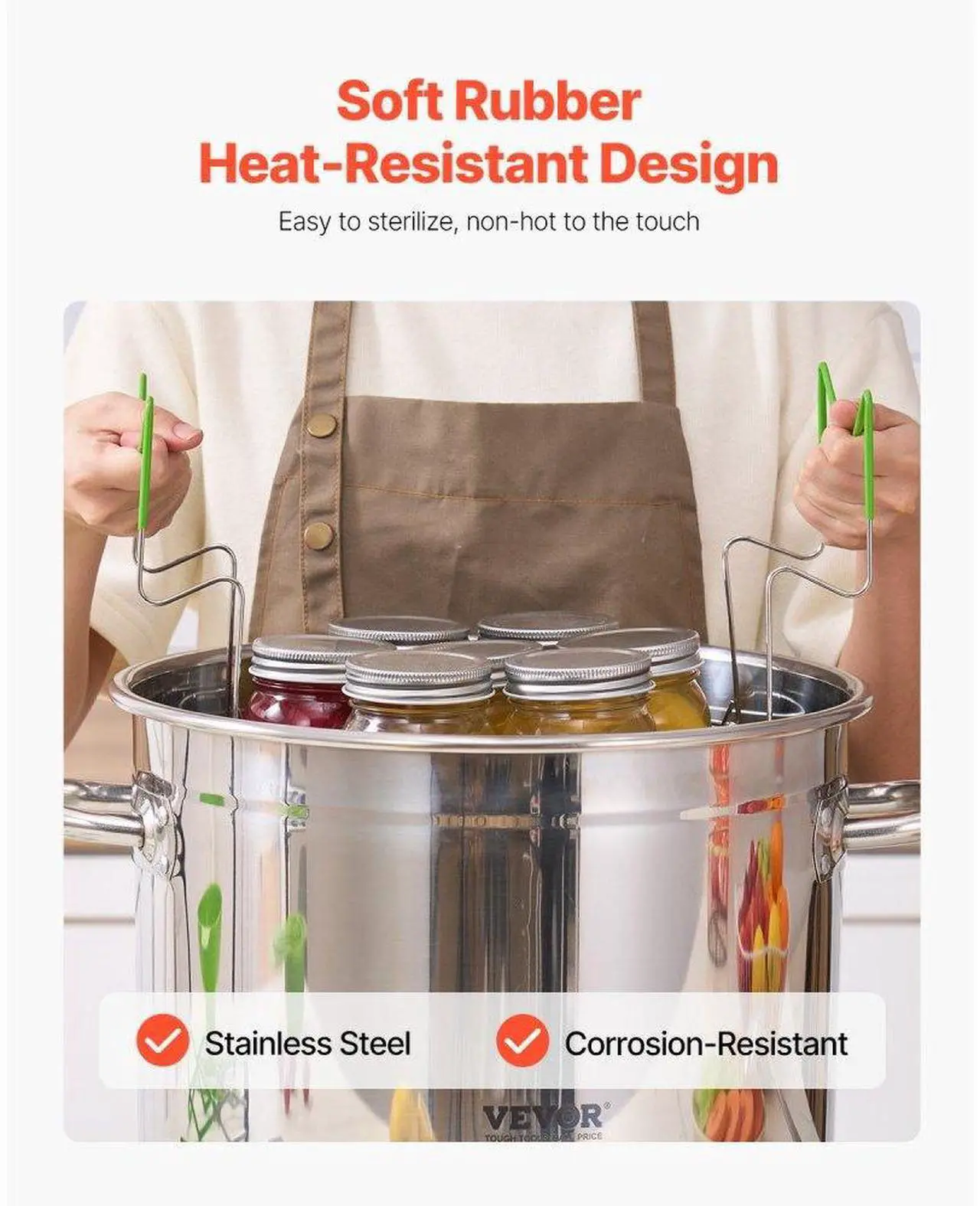 Alt view image 4 of 7 - VEVOR Canning Supplies Starter Kit 11 Pieces Stainless Steel Water Bath Cannner