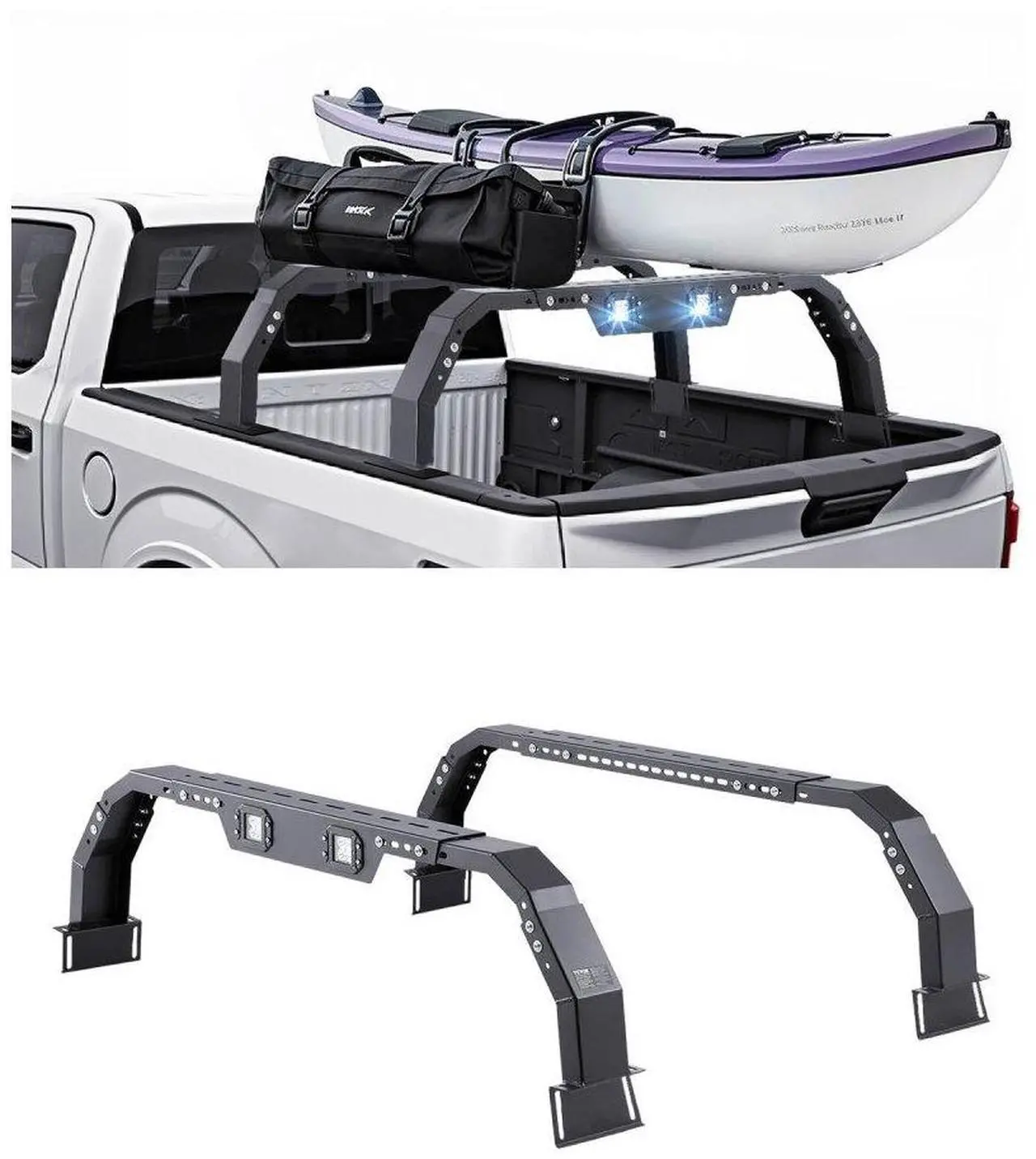 Main image of VEVOR Overland Truck Bed Rack LED fit Ram 1500/Canyon/Silverado 1500/Tundra