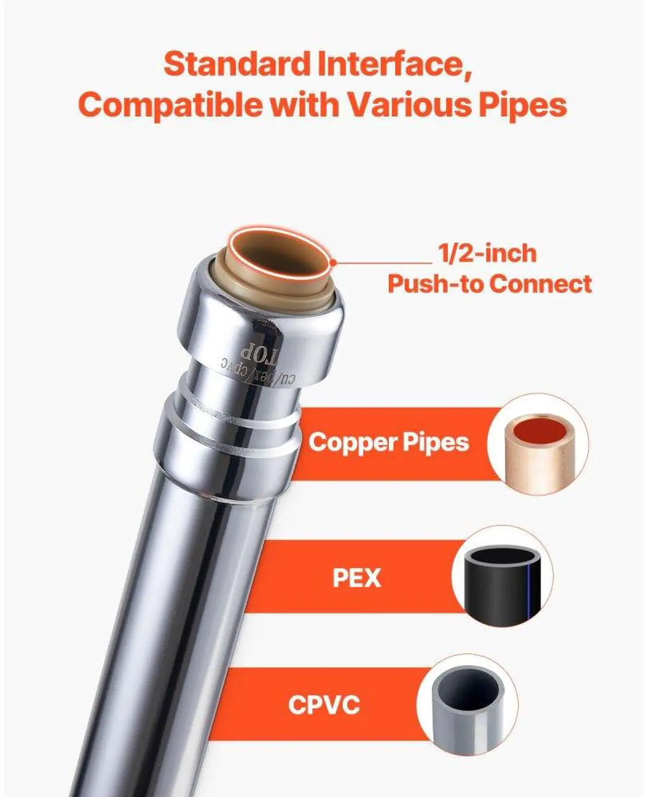 Alt view image 5 of 7 - 12 in Frost-Free Sillcock 1/2" PTC x 3/4" MHT Hose Bibb Anti-Siphon Valve