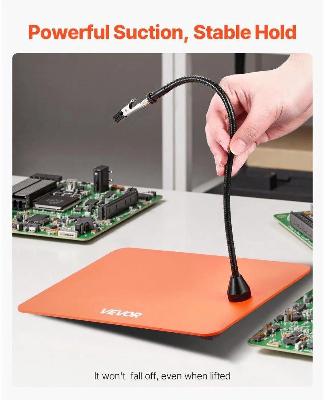 Alt view image 6 of 7 - Magnetic Helping Hands Soldering Station Hot Air Gun Holder 6 PCB Holders