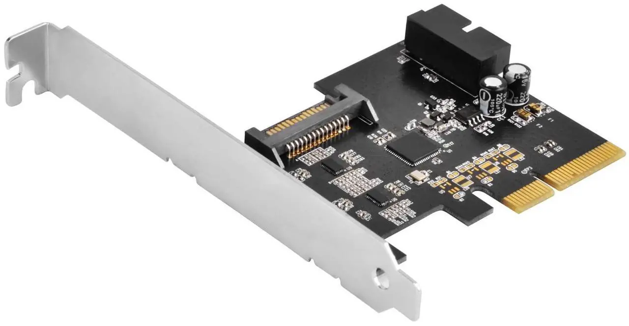 Alt view image 2 of 8 - SilverStone Technology USB 3.1 Gen2 PCIe card with internal 19pin connector plus Pericom ReDriver ECU04-E