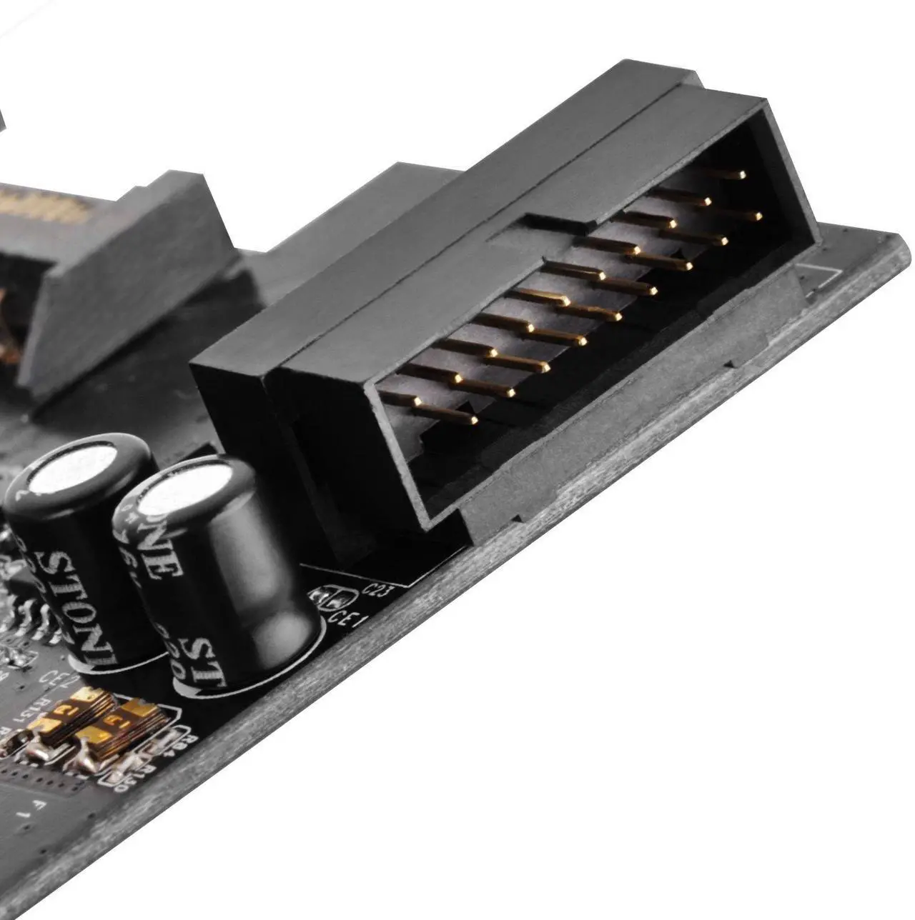 Alt view image 7 of 8 - SilverStone Technology USB 3.1 Gen2 PCIe card with internal 19pin connector plus Pericom ReDriver ECU04-E