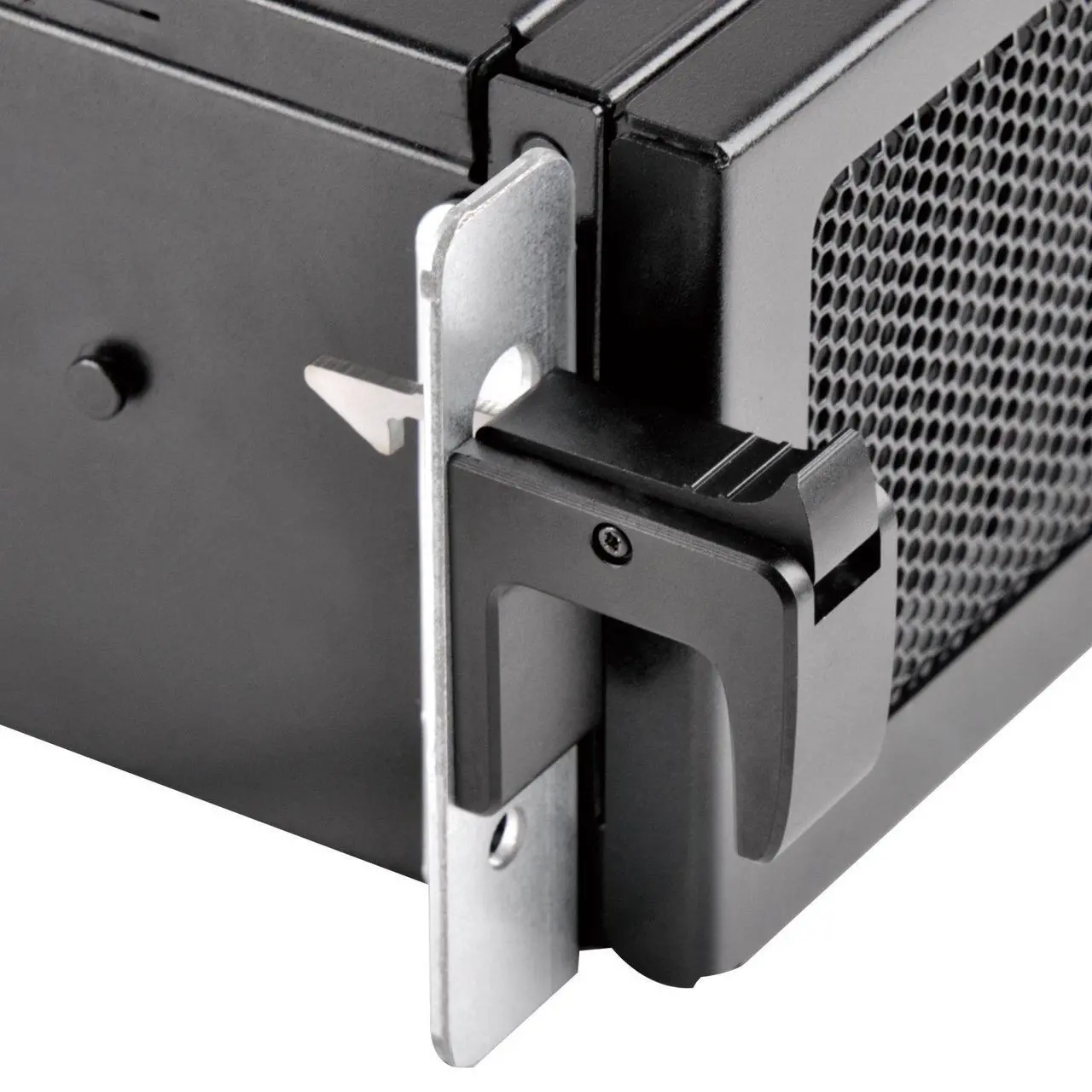 Alt view image 7 of 9 - Auto lock handle for convenient fixation of 2U rackmount to cabinet