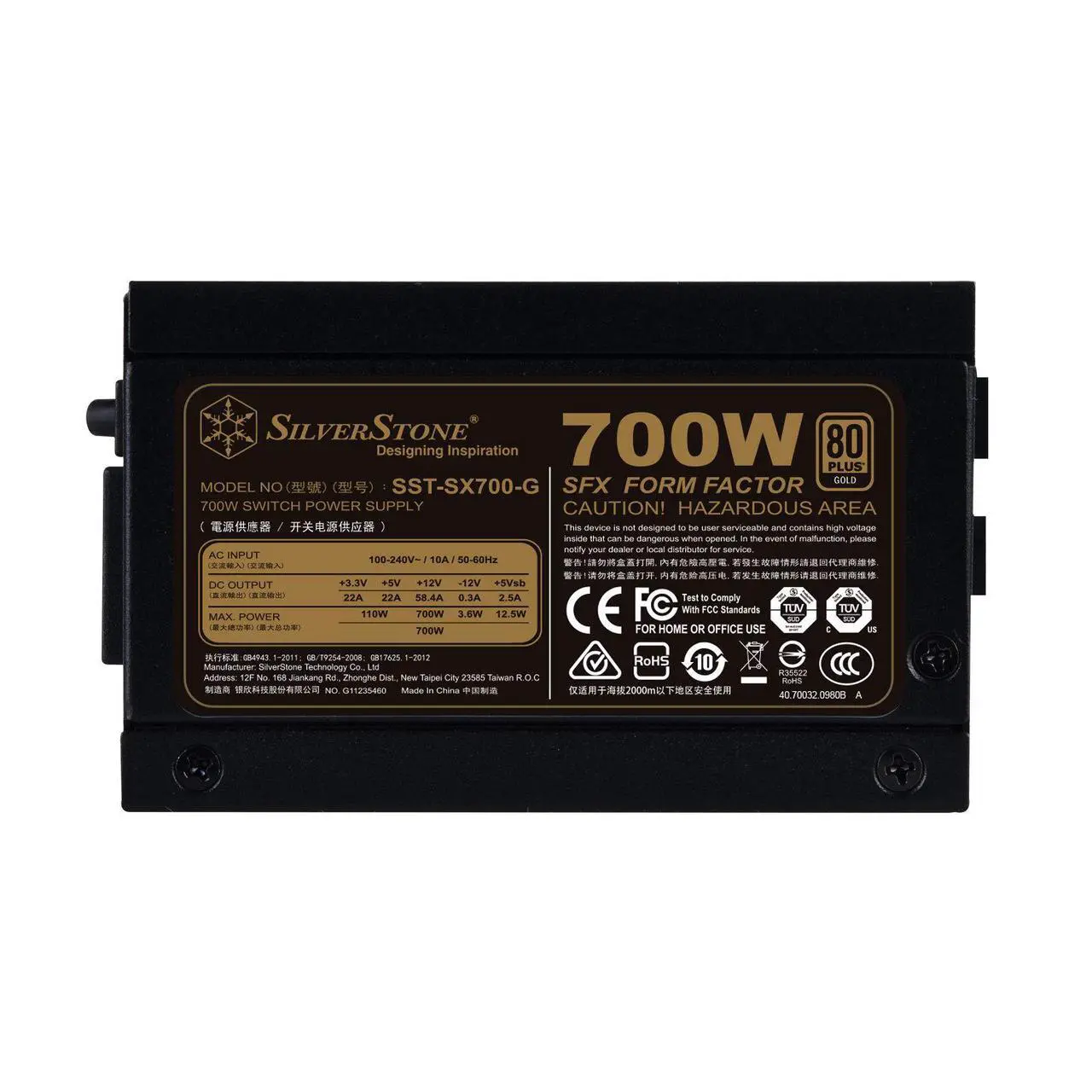 Alt view image 10 of 14 - SilverStone Technology SST-SX700-G 700W SFX Fully Modular 80 Plus Gold PSU with Improved 92mm Fan and Japanese Capacitors