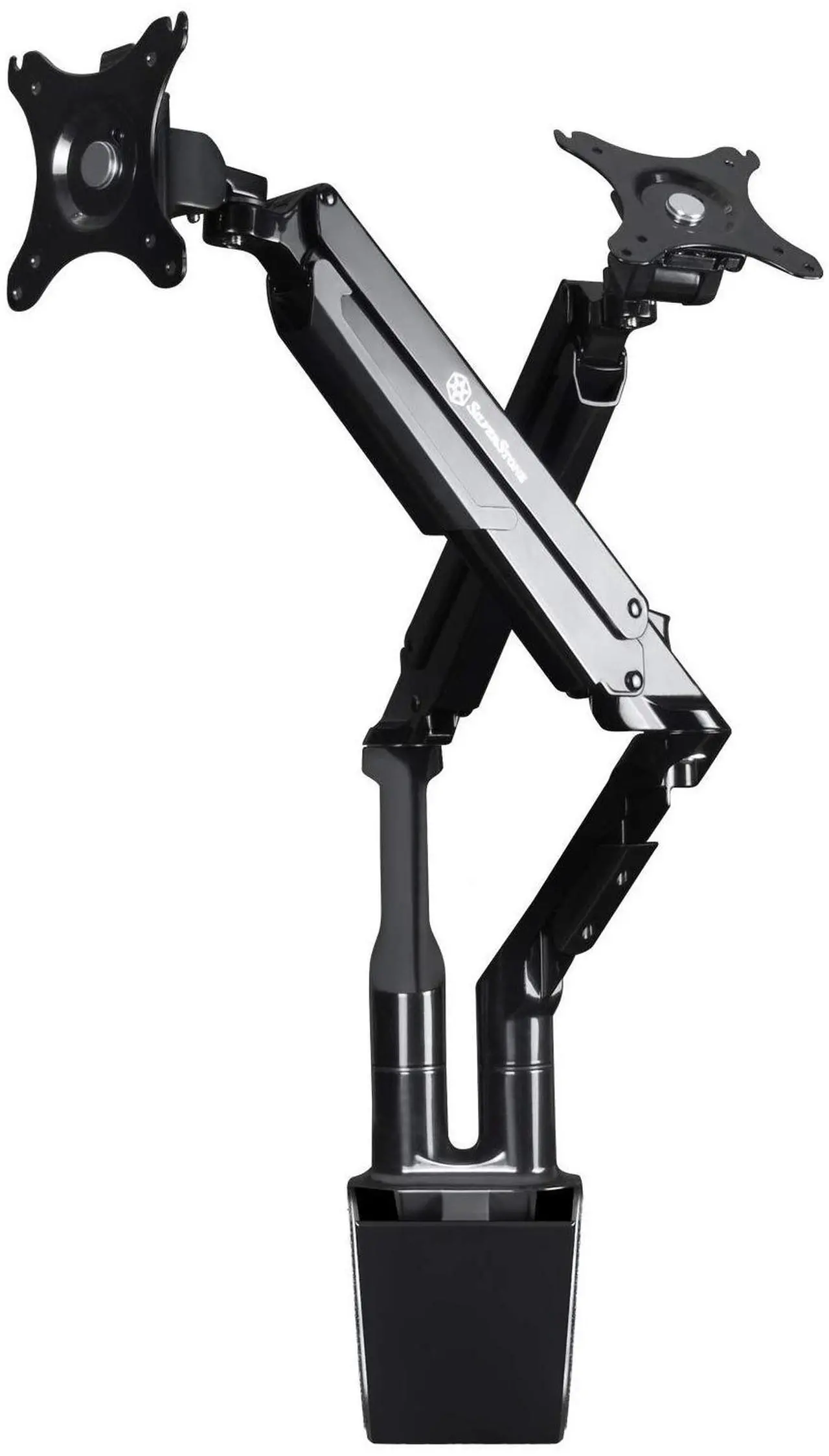 Alt view image 7 of 13 - Gas Spring Swing Dual Monitor Mount,support up to 32 monitor and 9KG(19.8lbs), Meet VESA Mounting Interface Standard