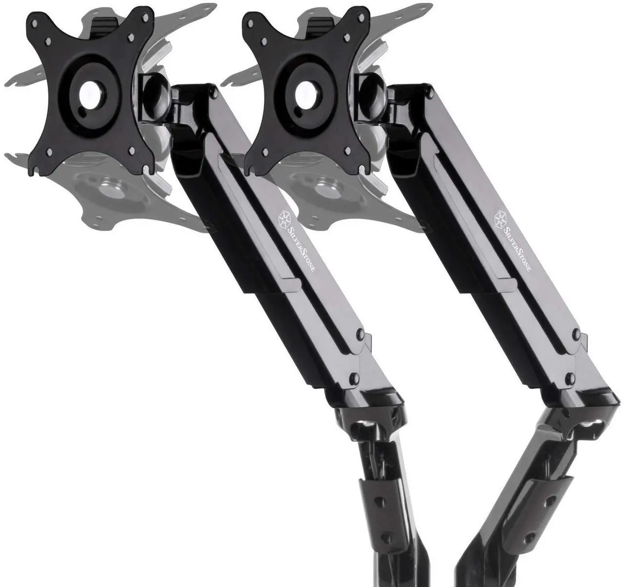 Alt view image 9 of 13 - Gas Spring Swing Dual Monitor Mount,support up to 32 monitor and 9KG(19.8lbs), Meet VESA Mounting Interface Standard