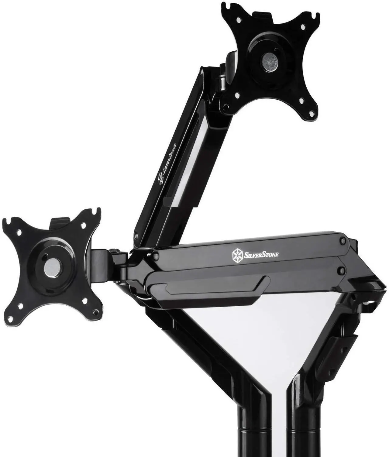 Alt view image 10 of 13 - Gas Spring Swing Dual Monitor Mount,support up to 32 monitor and 9KG(19.8lbs), Meet VESA Mounting Interface Standard