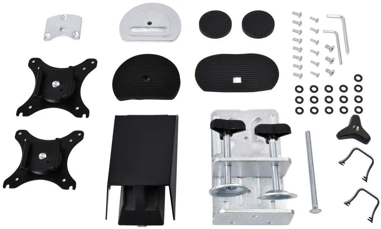 Alt view image 12 of 13 - Gas Spring Swing Dual Monitor Mount,support up to 32 monitor and 9KG(19.8lbs), Meet VESA Mounting Interface Standard