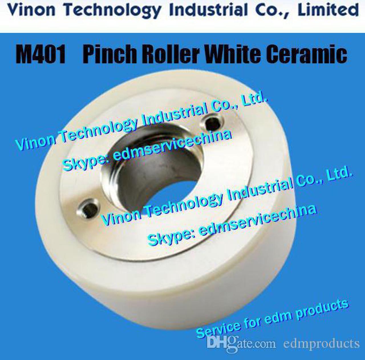 edm Pinch Roller (M401 White Ceramic type) or (M401C Black Ceramic type) 57x19x18tmm X054D257G51,X058D078G51,DC421A,DC42100