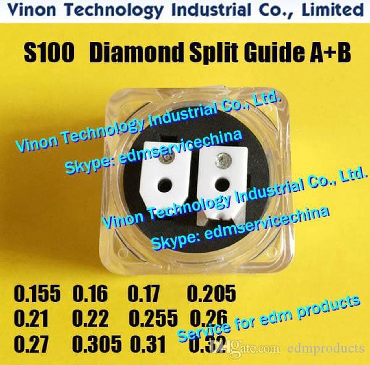 d=0.255mm S100 edm Wire Guide A+B Diamond 3085385, Upper Split Wire Guide AB 0.255mm 0204760 for AQ,A,EPOC series J13104A