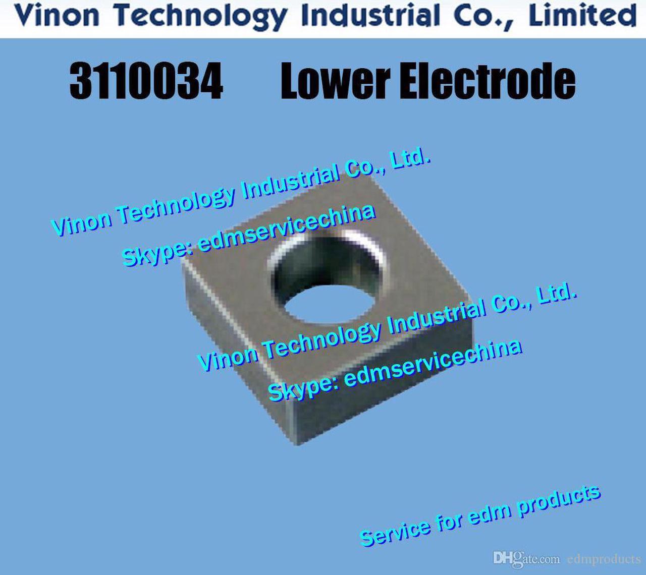 3110034 edm Lower Electrode 12x12x5tmm, 0205811 EL LOW SQ Plate CW502223E, H47193E, SLC400G, CW502223C for Sodic k SL400,SL600