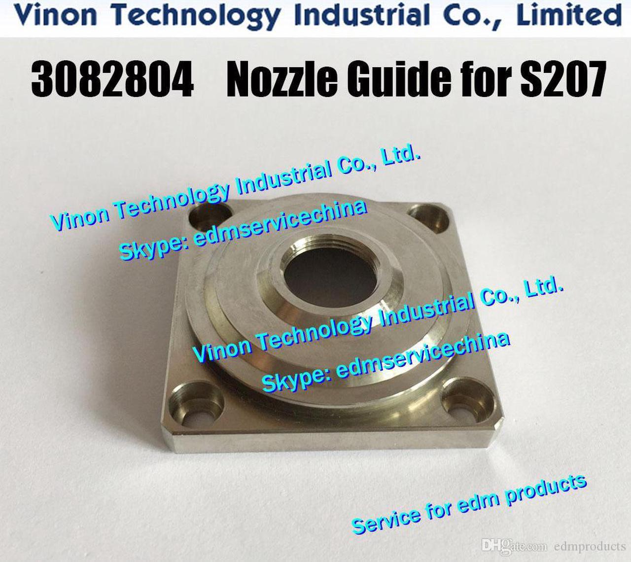 3082804 edm Nozzle Guide S408 50x50x13.5tmm Upper for S207 3082526 Water Nozzle Holder for Sodic A320D,AG400,AG600,AQ325,AQ327