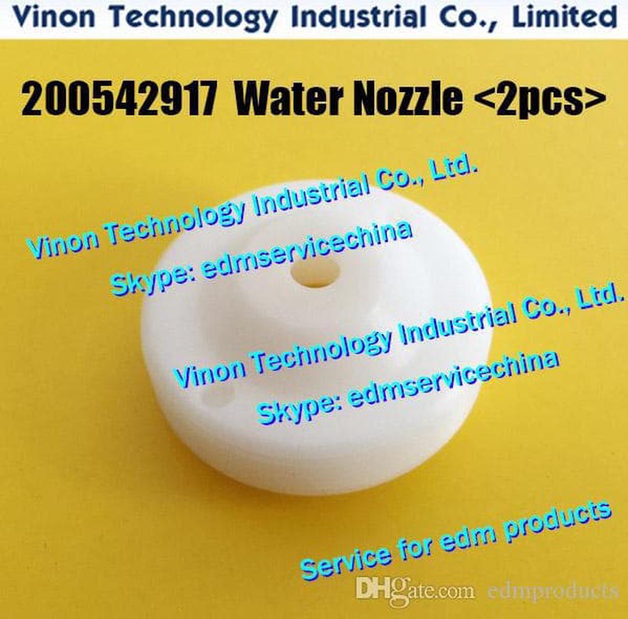 (2pcs) C212 Water Nozzle Ø6mm 542.917 Upper for ROBOFIL 230F,330F,440,640. 200542917,200.542.917,100542917 Charmilles edm Nozzle