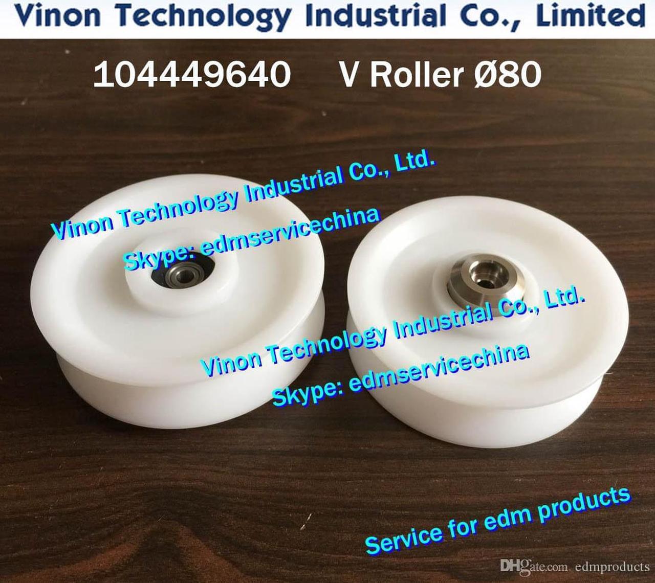 104449640 edm V-Roller Ø80mm, edm 1 V Roller d=80mm 444.964.0 for ROBOFIL 240,290,300,440,640 wirecut edm machine wear parts