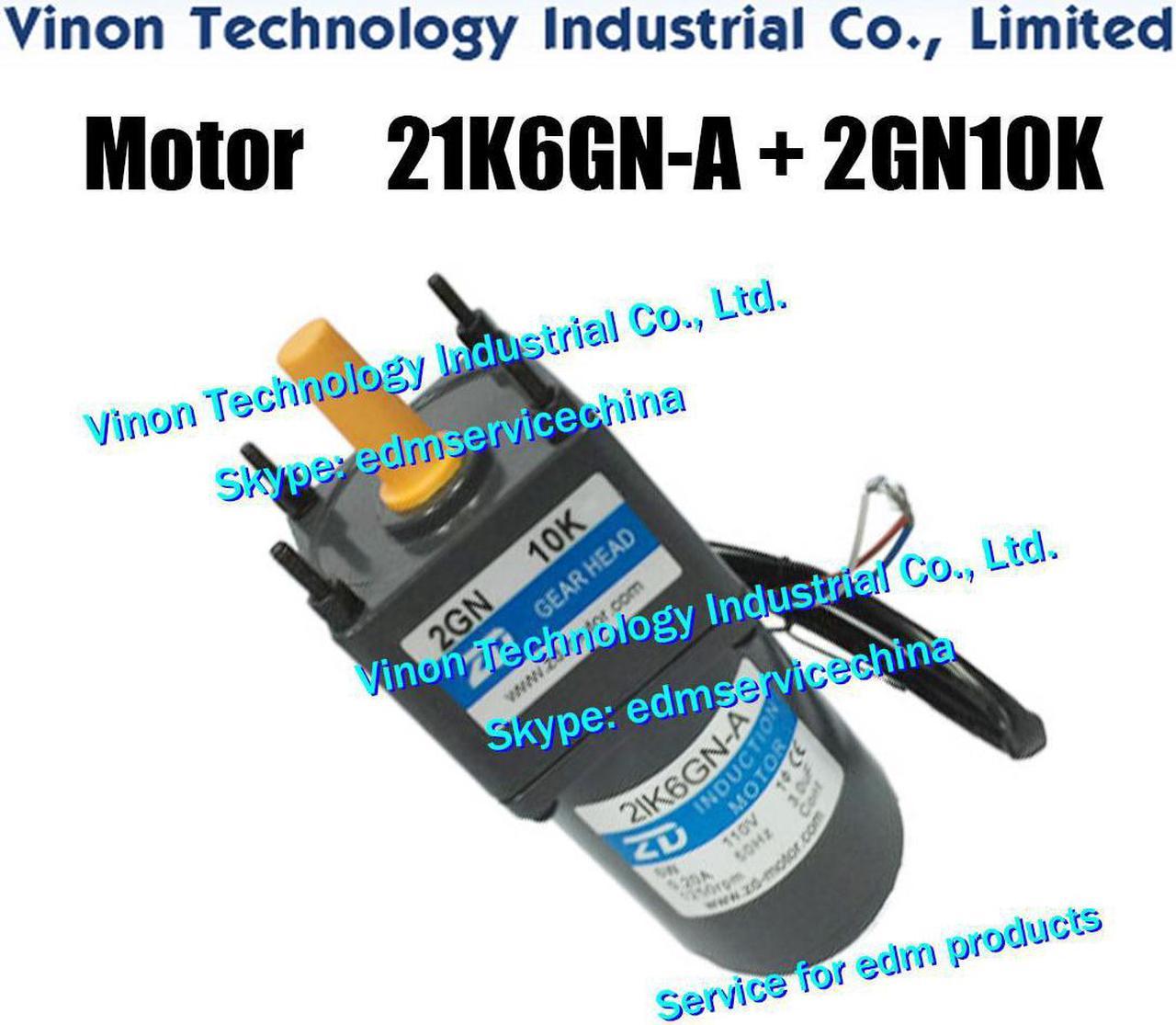 DC Motor 21K6GN-A with 2GN10K Gear Head Set (Made in China) for Charmilles Drill EDM Machine HD,SD 200002139 Charmilles 200.002.