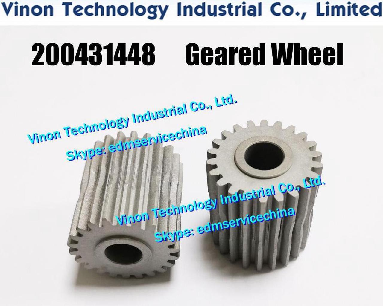 200431448 Geared wheel for ROBOFIL 100,200,400,600 series machine. 200.431.448, 200-431-448, 100431448 Geared wheel wire evacuat