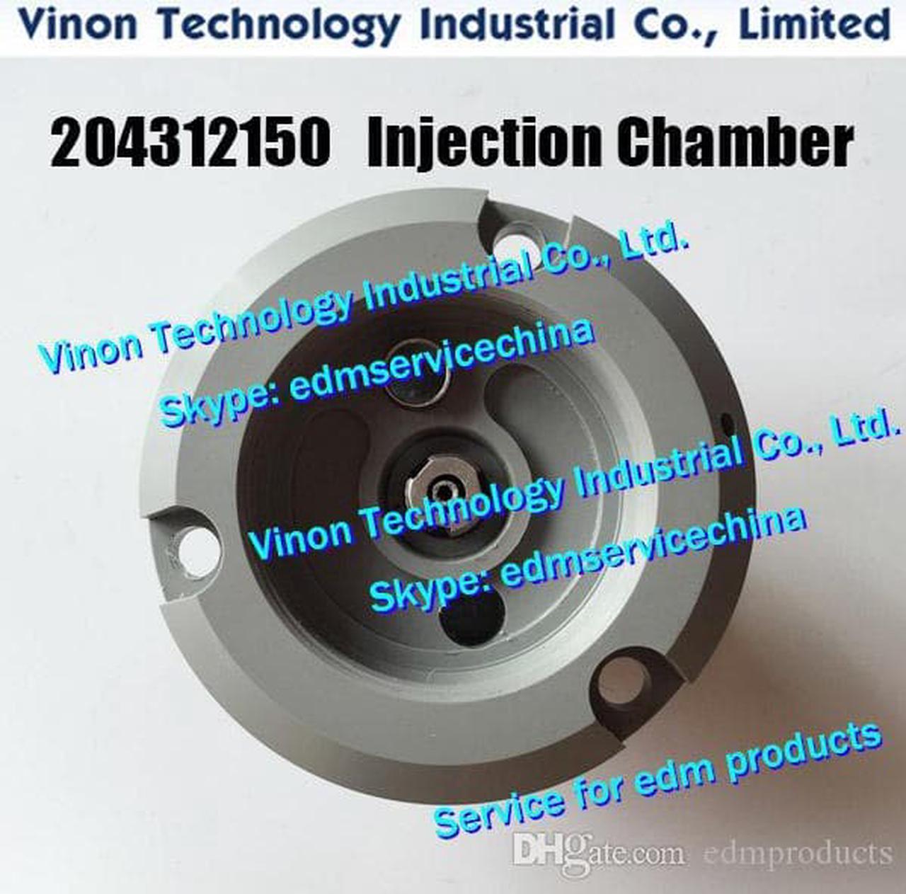 204312150 edm Injection Chamber Upper Ø70x44L for ROBOFIL 100,200,400,600. Charmilles 431.215, 204.312.150, 200420569, 420.569,