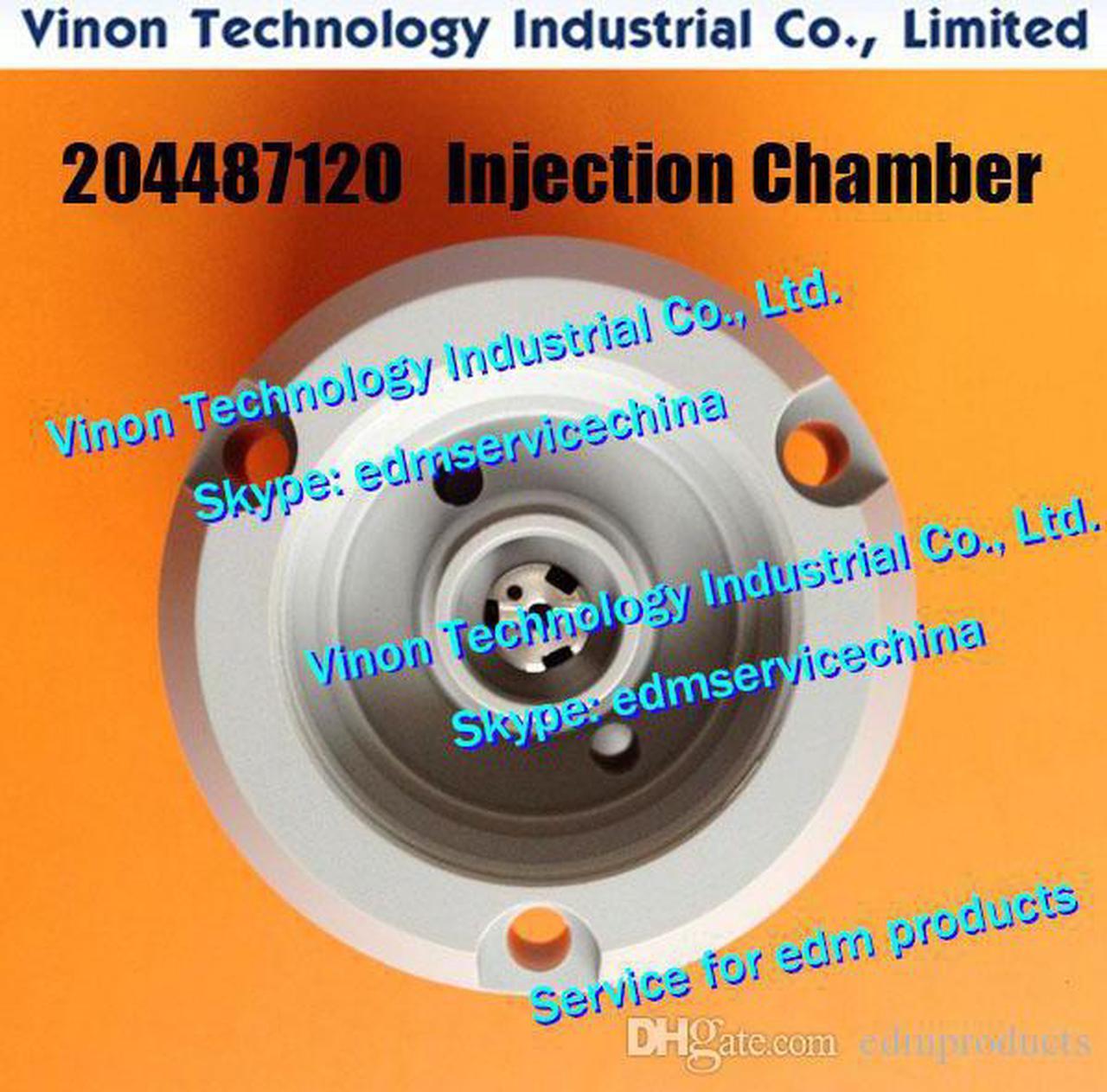 204487120 edm Injection Chamber Lower Ø70x44L for ROBOFIL 1020,2040,4000. Charmilles 204.487.120, 448.712, 204-487-120, 445.579.