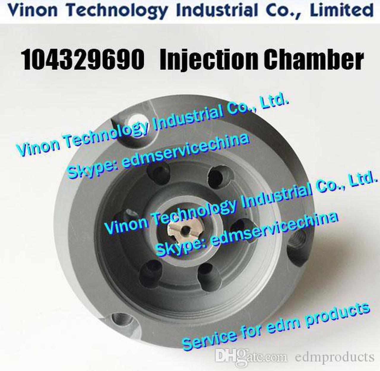 104329690 edm Injection Chamber Lower C304 Ø70x44Lmm for ROBOFIL 300,310,500,510,240,440. Charmilles 432.905, 100432905, 432.969