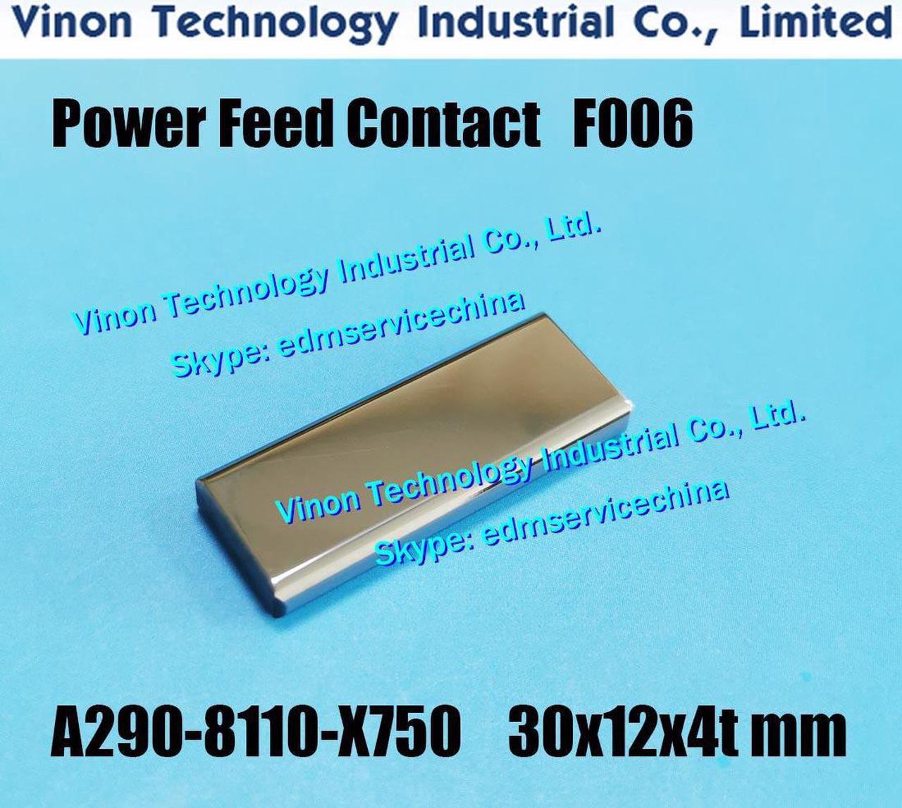 (2pcs) A290-8110-X750 30x12x4tmm Power Feed Contact F006 long length type for Fanuc C,iA,iB,iD,iE machine edm electrode pin