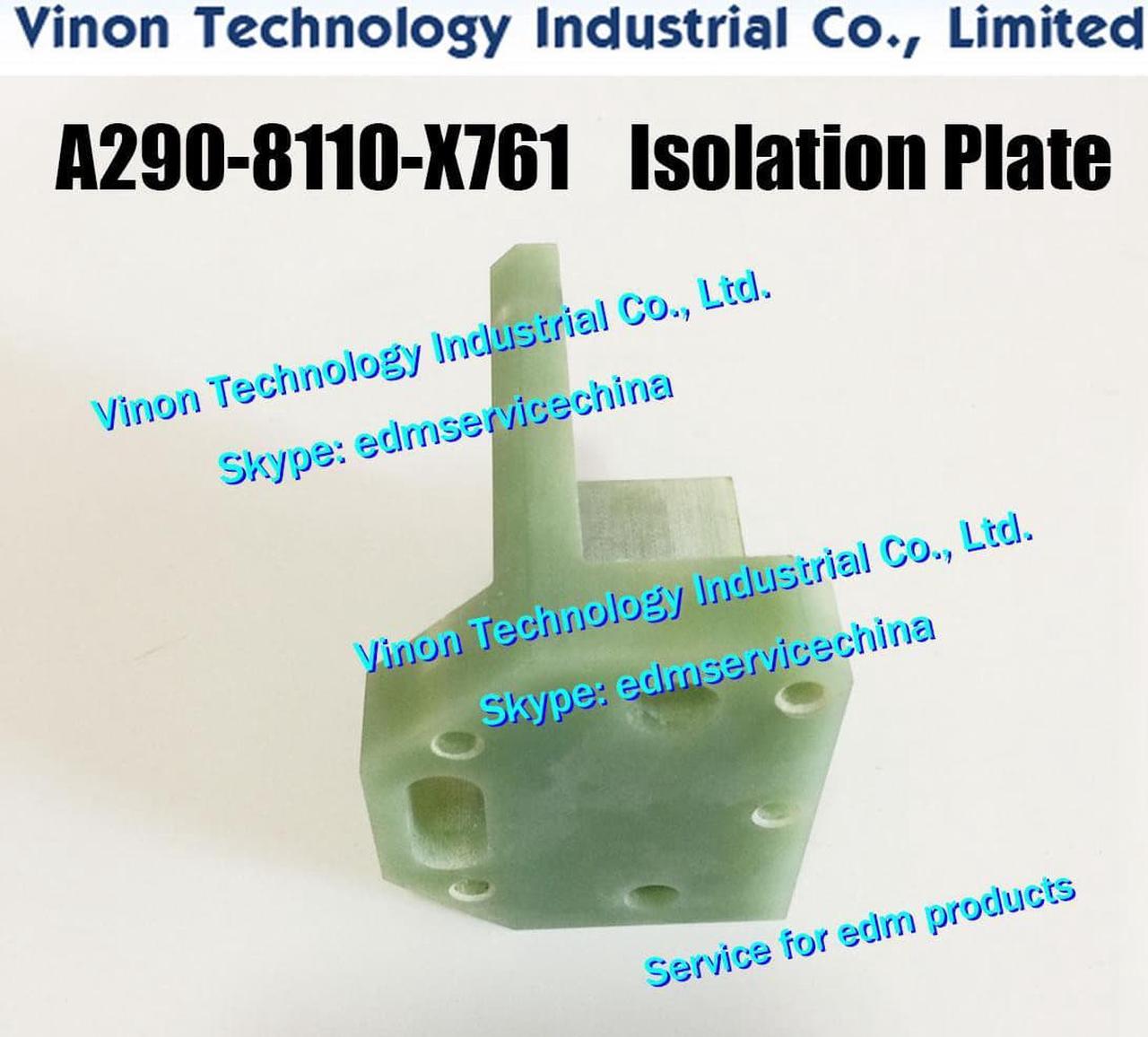 A290-8110-X761 edm Isolation Plate Lower 75Lx66Wx56Tmm. edm wear parts F anuc A290.8110.X761, A2908110X761 Isolator Plate