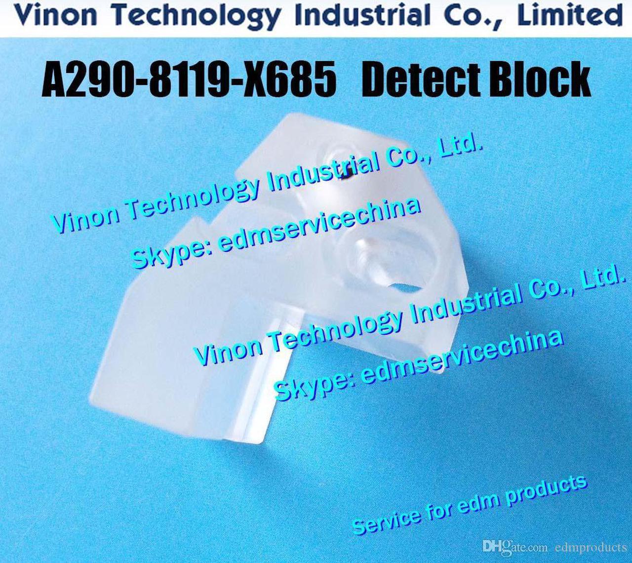 (1pc) A290-8119-X685 edm Detect Block F604-1 Upper for Fanuc iD,iE,400i,600iA,0iD wedm machines A2908119X685 Pin block A290.8119