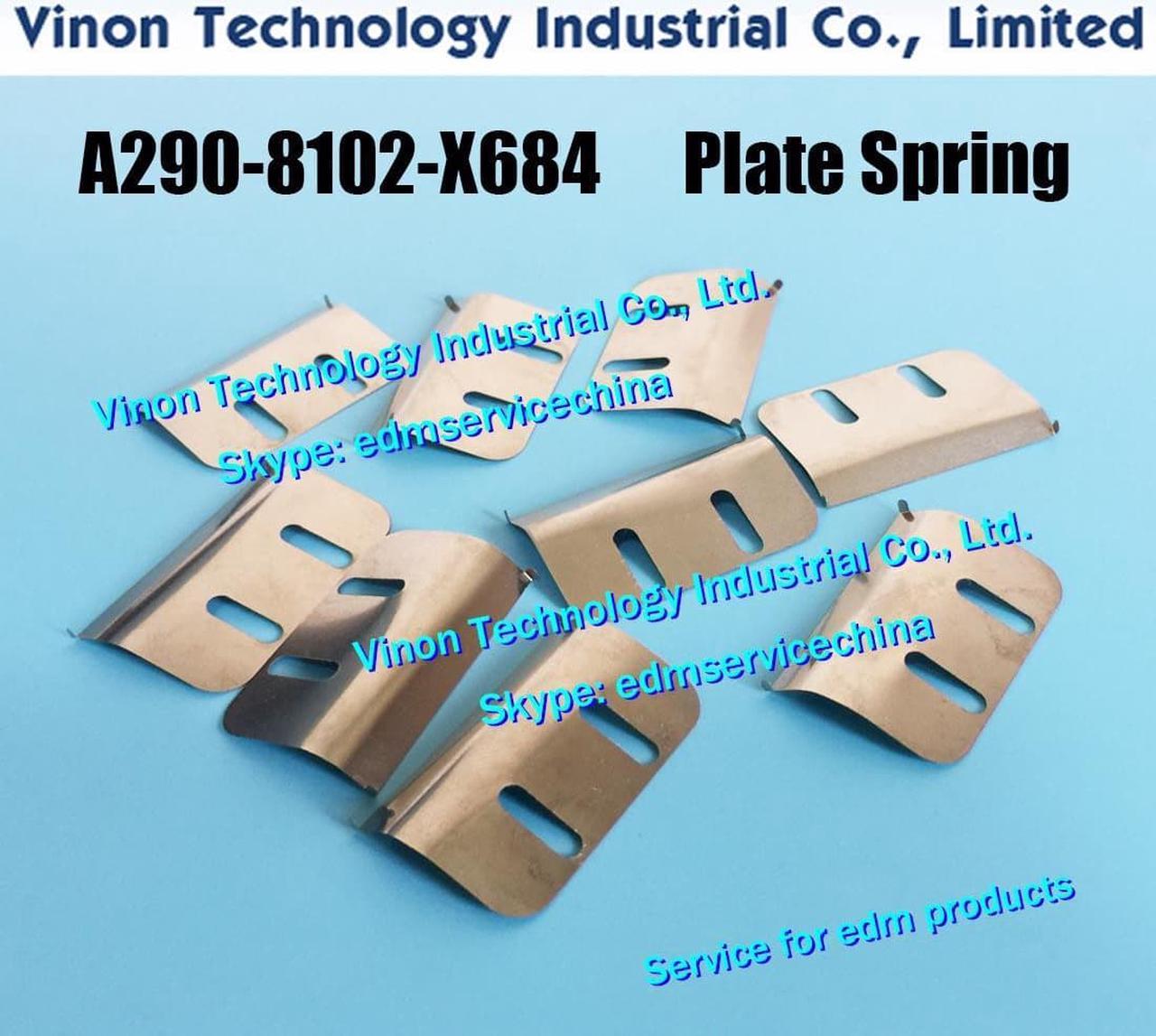 (2pcs) F134 edm Plate Spring Upper A290-8102-X684 for Fanuc 0iA,1iA,0iB,1iB,0iC machine Cutter Spring A2908102X684, A290.8102.X6