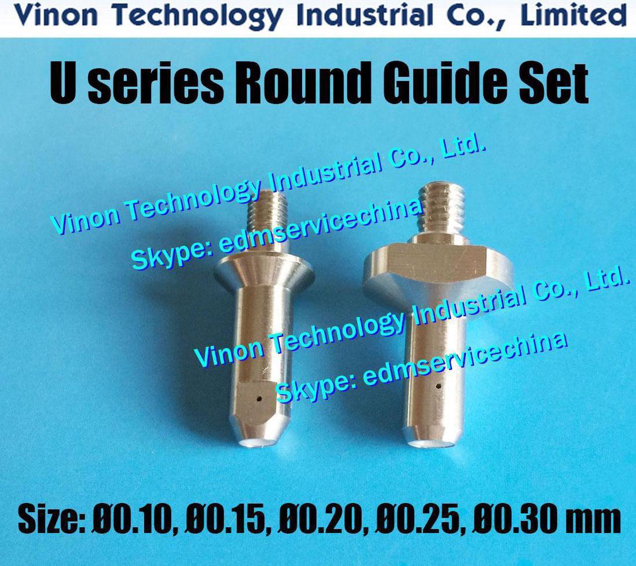 Ø0.30mm Set of U series Round Diamond Guide Set Upper & Lower 33EC085A108+33EC095A108 for Makino 33EC.085A.108, 33EC.095.A108