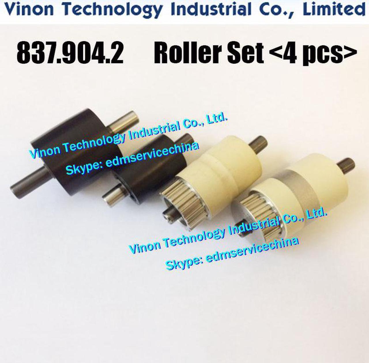 837.904.2 edm Roller Set (4 pcs) wire evacuation for Agiecut AC150,AC170,AC200,AC250,AC270 series machine. Agie 837.904, 837904