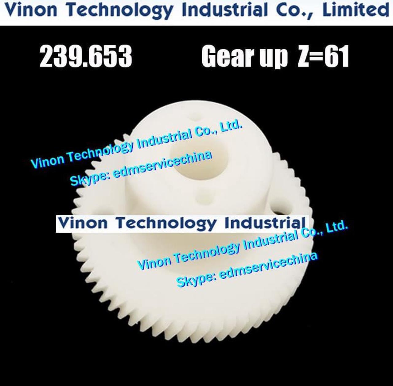 239.653.9 Agie Gear down Z=61, edm Geared wheel 239.653, 239653, A239653 for AGIE Classic,Evolution