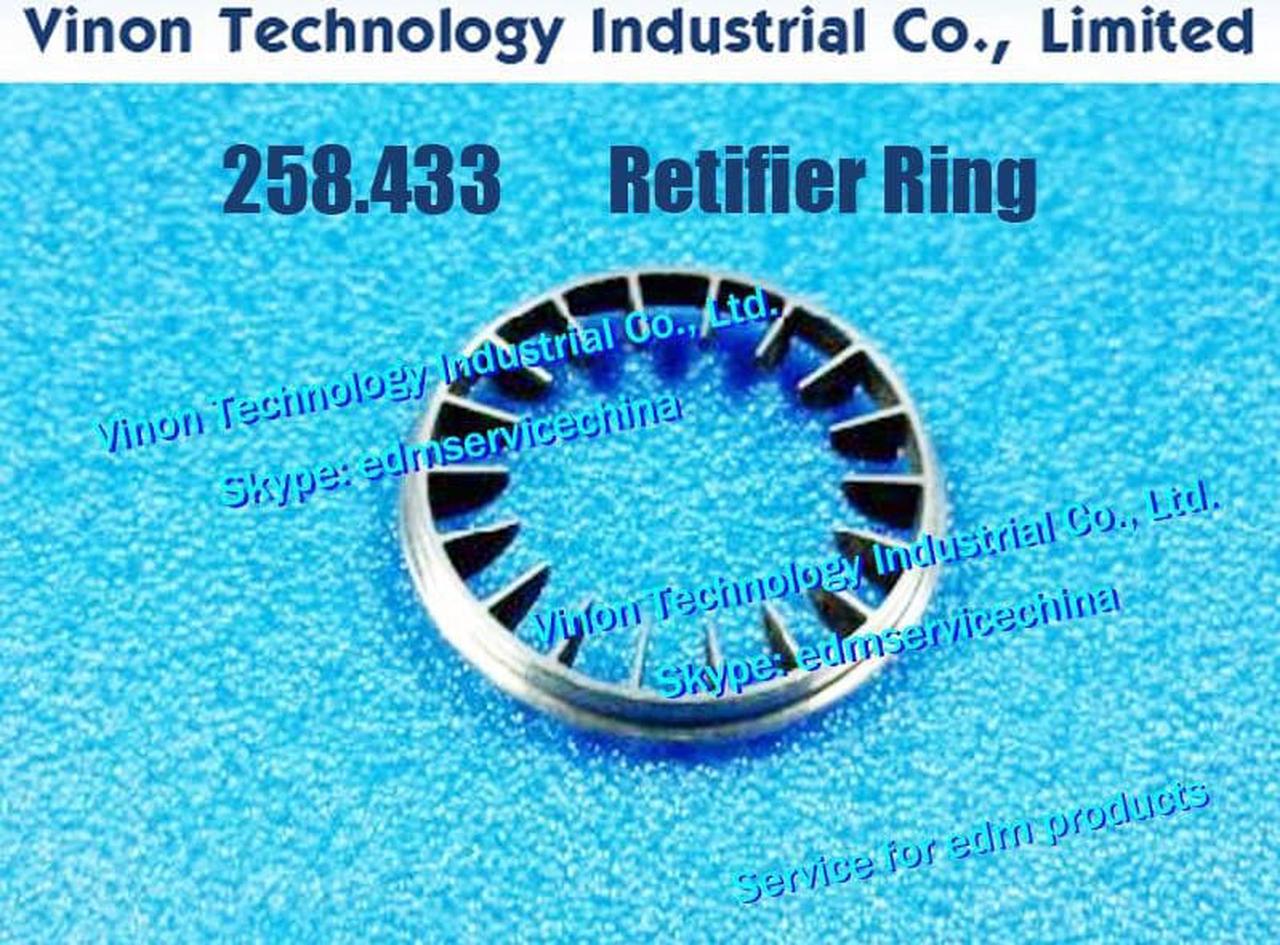 258.433 edm Retifier Ring (1 PC) 11.4x3.1x18mm for AGIE CHALLENGE,CLASSIC,EVOLUTION,EXCELLENCE edm Wear Parts 258433 FINNED RING