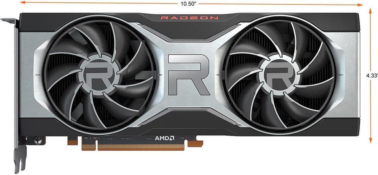 Alt view image 8 of 12 - AMD RADEON RX 6700 XT Graphics Card, 7nm AMD RDNA2 12GB GDDR6 192-bit AMD Reference Card, PCIE 4.0 HDMI DP 1.4a Video Card