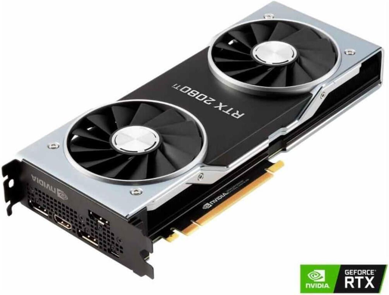 Alt view image 2 of 4 - NVIDIA GeForce RTX 2080 Ti 11GB GDDR6 PCI Express 3.0 352-Bit SLI Support Video Card (NVIDIA GeForce RTX 2080Ti Founders Edition)
