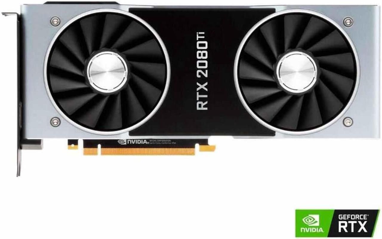 Main image of NVIDIA GeForce RTX 2080 Ti 11GB GDDR6 PCI Express 3.0 352-Bit SLI Support Video Card (NVIDIA GeForce RTX 2080Ti Founders Edition)