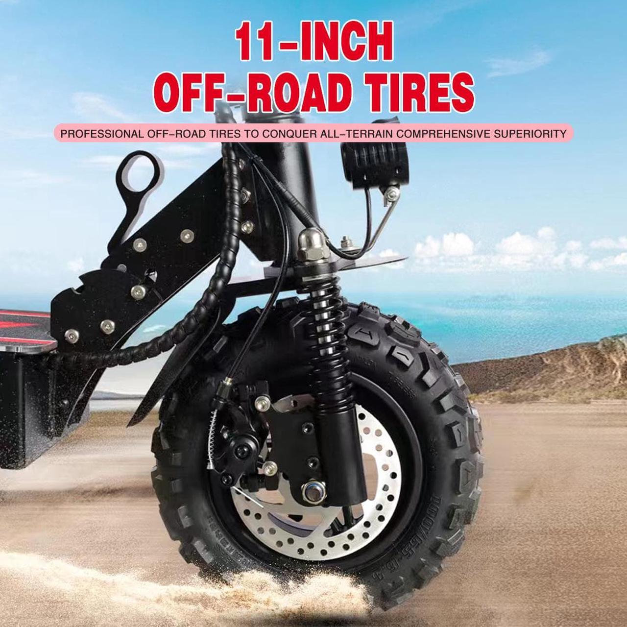 Alt view image 7 of 7 - Arwibon Q30 Pro Electric Scooter for Adults - 2500W Motor, Up to 38 MPH Range 30 Miles, 52V/18AH, 440 Lbs 11" Heavy Duty Vacuum Off-Road Tire, Disc Braking, Escooter, Iscooter
