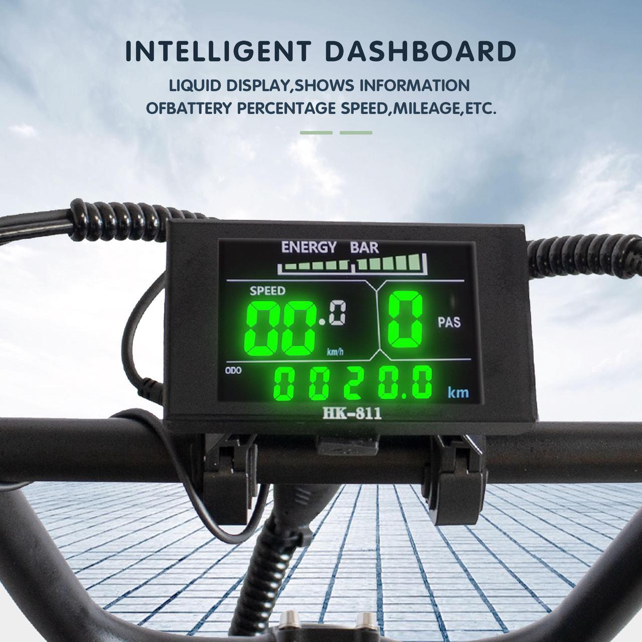 Alt view image 3 of 7 - Electric Bike for Adults, Ebike 1000W/48V/20Ah, Tank 20" Fat Tire Electric Bicycles Up to 30MPH & 68 Miles with Removable Battery, Colorful Dispaly, Throttle & Pedal Assist, Shimano 7-Speed