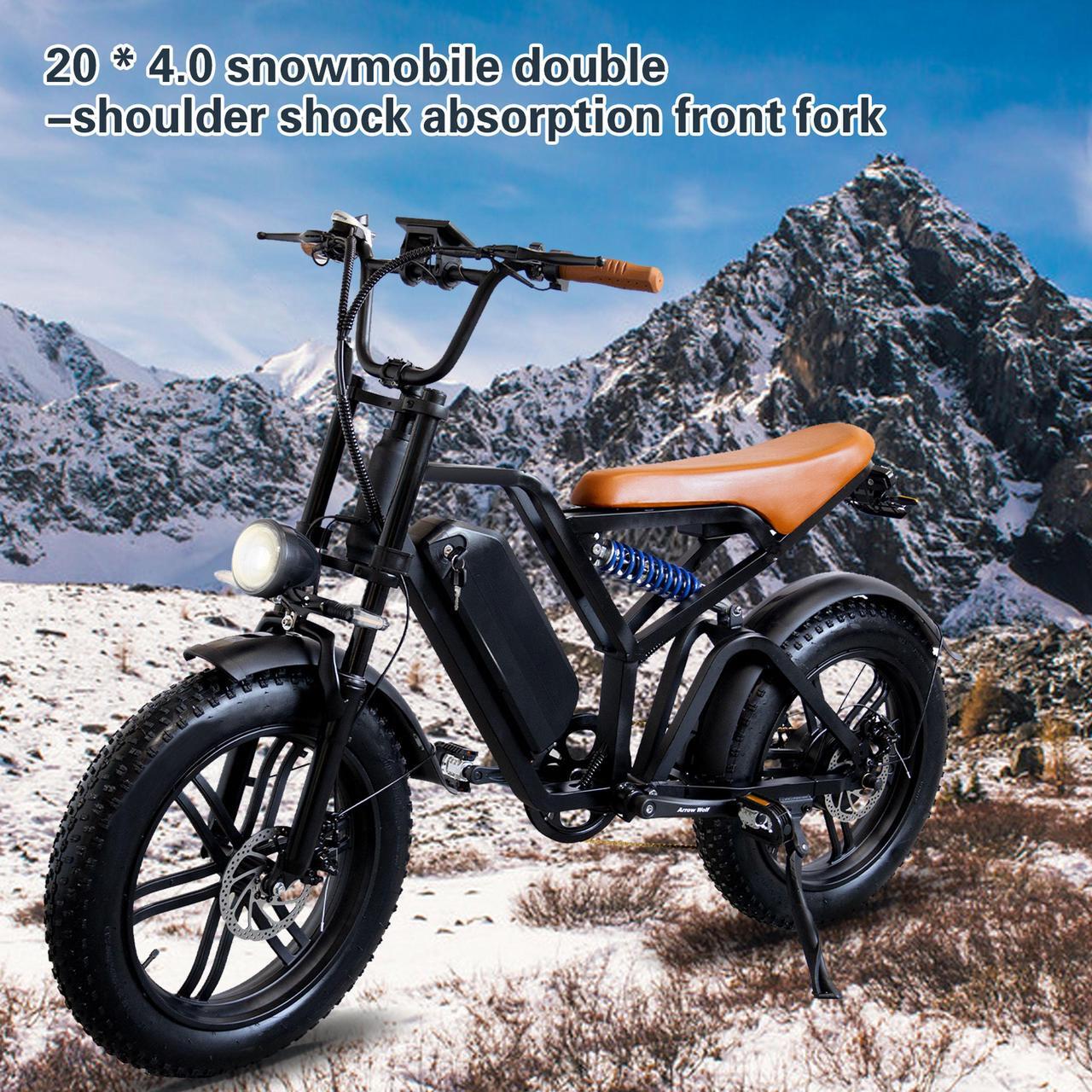 Alt view image 5 of 7 - Electric Bike for Adults, Ebike 1000W/48V/20Ah, Tank 20" Fat Tire Electric Bicycles Up to 30MPH & 68 Miles with Removable Battery, Colorful Dispaly, Throttle & Pedal Assist, Shimano 7-Speed