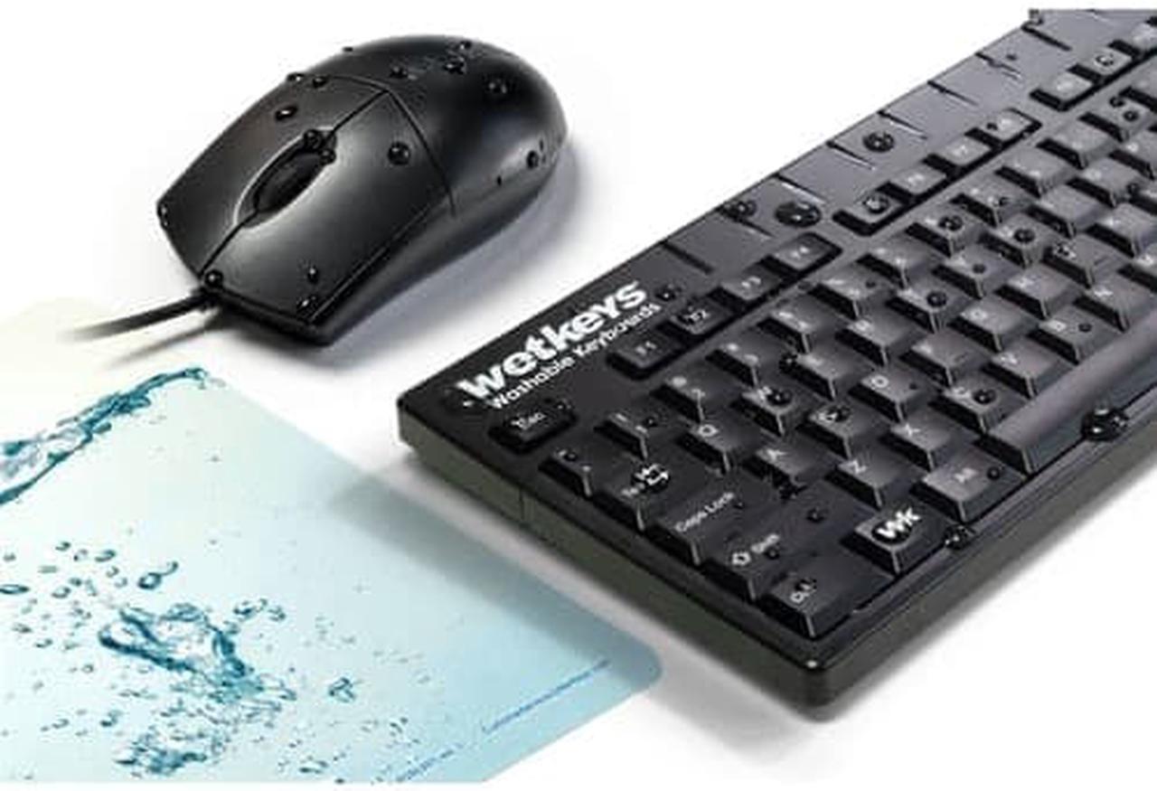 WetKeys Complete Waterproof Bundle with Keyboard, Mouse, and Mousepad | BDWKABS04-BK