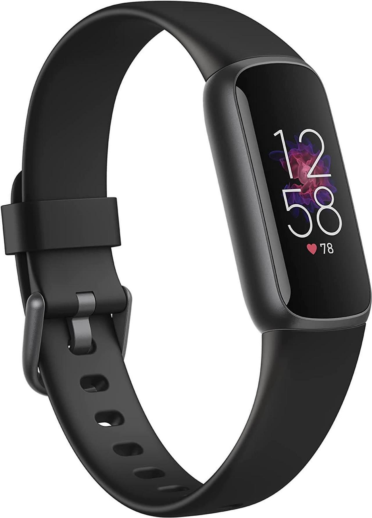 Alt view image 6 of 7 - Fitbit Luxe Fitness and Wellness Tracker with Stress Management, Sleep Tracking and 24/7 Heart Rate, Black/Graphite, One Size (S & L Bands Included)